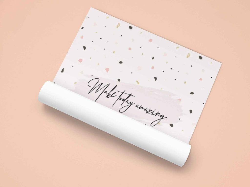 Make Today Amazing Quotes Wall Art Frame For Decor- Funkydecors Xs / Matte Paper Roll Posters Prints