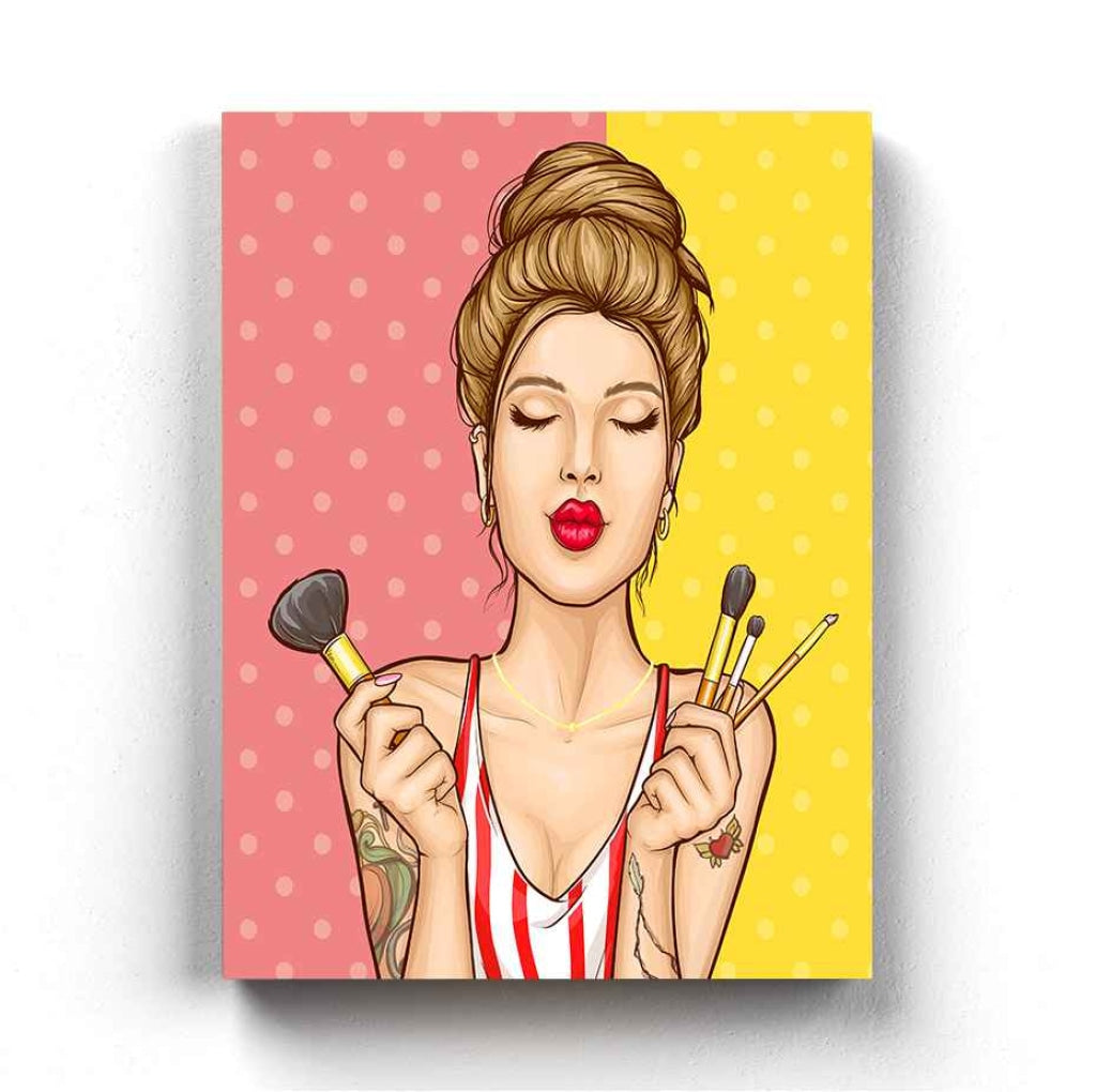 Make Up Queen Pop Art Frame For Wall Decor- Funkydecors Xs / Canvas Posters Prints &amp; Visual Artwork