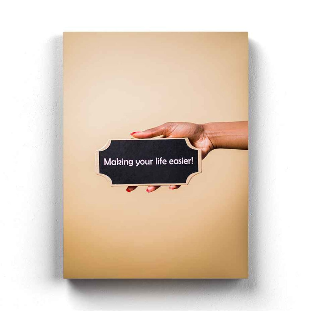 Making Your Life Easier - Business Art Frame For Wall Decor- Funkydecors Xs / Canvas Posters Prints