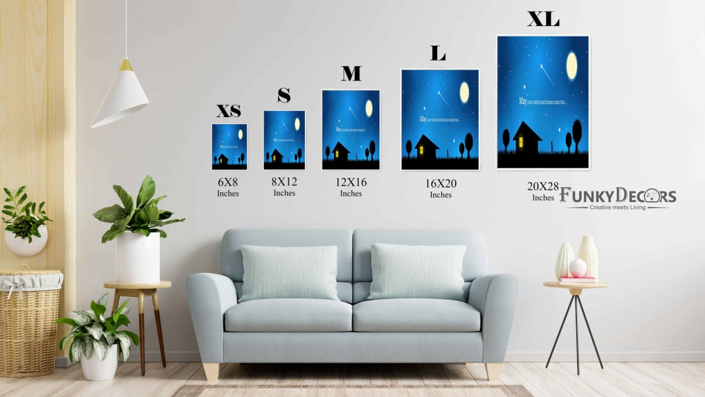 May Your Wishes And Dreams Come True - Life Quotes Art Frame For Wall Decor- Funkydecors Posters