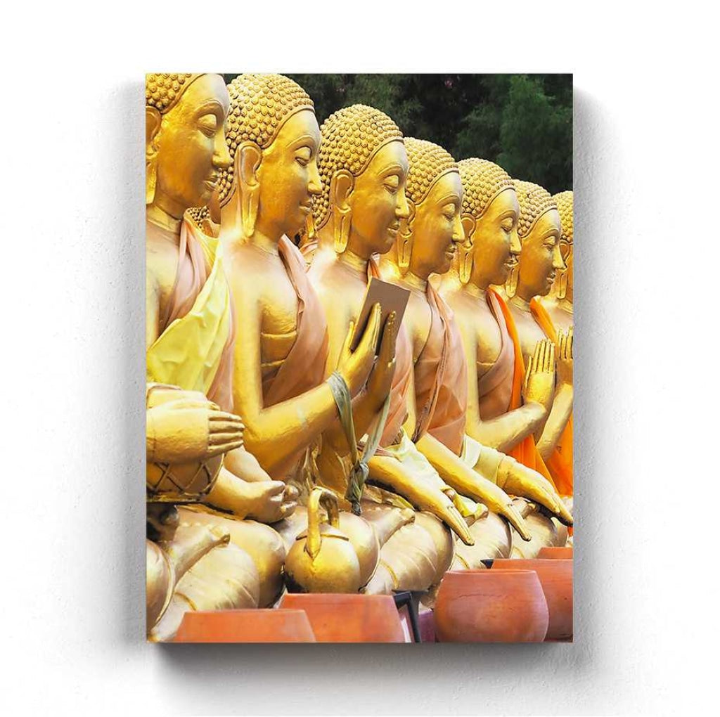 Meditating Buddhas - Spiritual Art Frame For Wall Decor- Funkydecors Xs / Canvas Posters Prints &