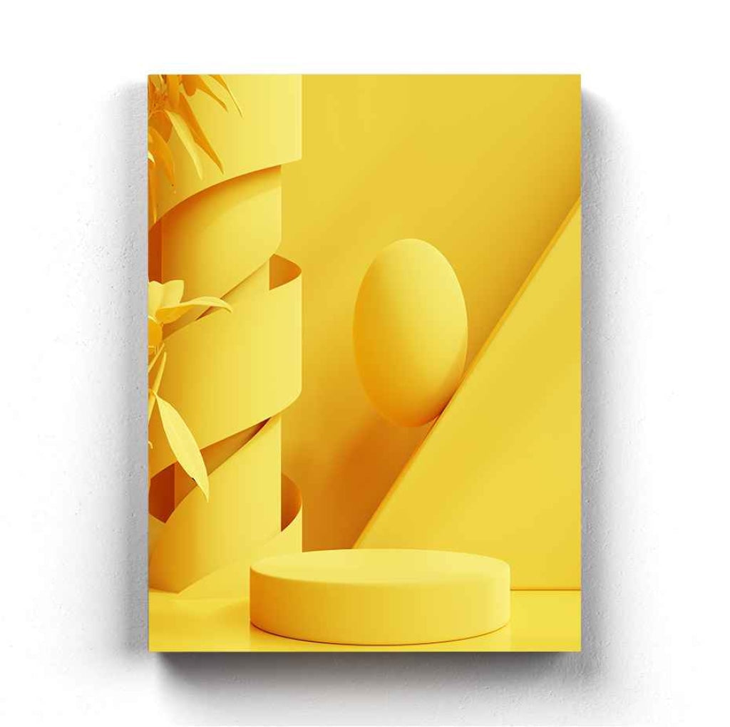 Mellow Yellow Geometric Art Frame For Wall Decor- Funkydecors Xs / Canvas Posters Prints & Visual