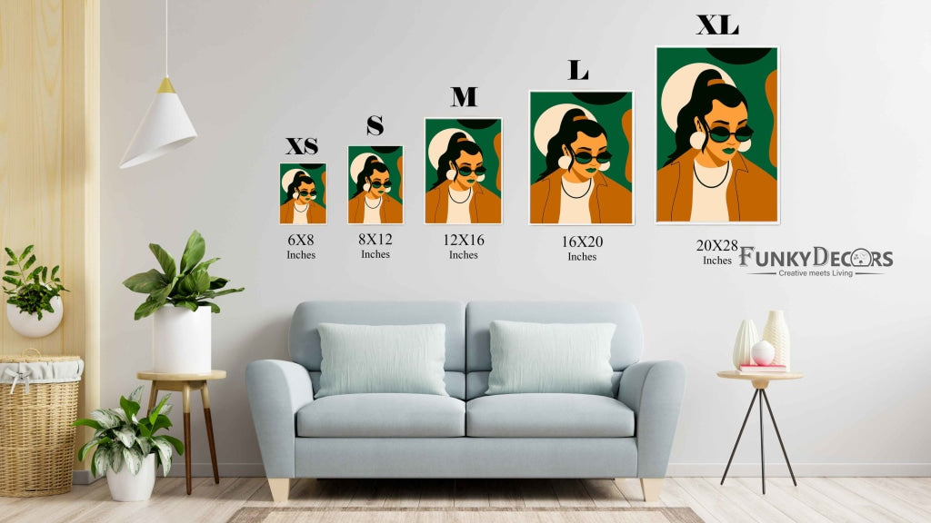 Men Bun Portrait Art Frame For Wall Decor- Funkydecors Posters Prints & Visual Artwork