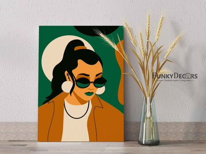 Men Bun Portrait Art Frame For Wall Decor- Funkydecors Posters Prints & Visual Artwork