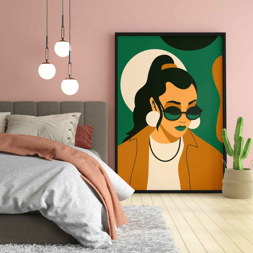 Men Bun Portrait Art Frame For Wall Decor- Funkydecors Xs / Black Posters Prints &amp; Visual Artwork