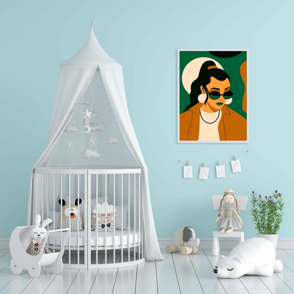 Men Bun Portrait Art Frame For Wall Decor- Funkydecors Xs / White Posters Prints &amp; Visual Artwork