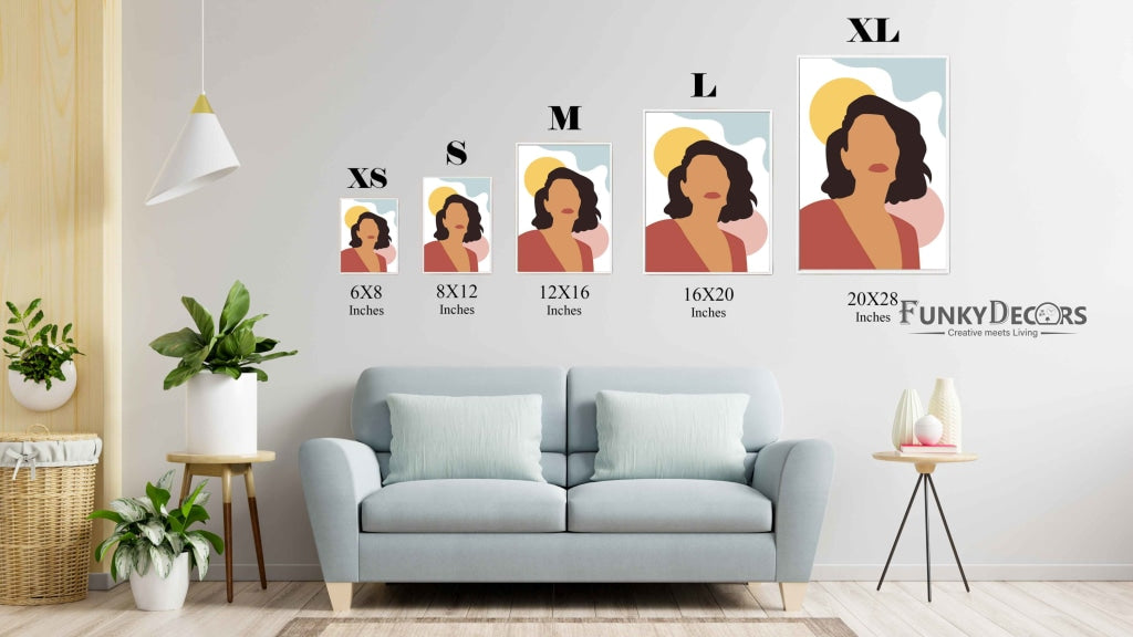 Messy Hair Women Portrait Art Frame For Wall Decor- Funkydecors Posters Prints & Visual Artwork
