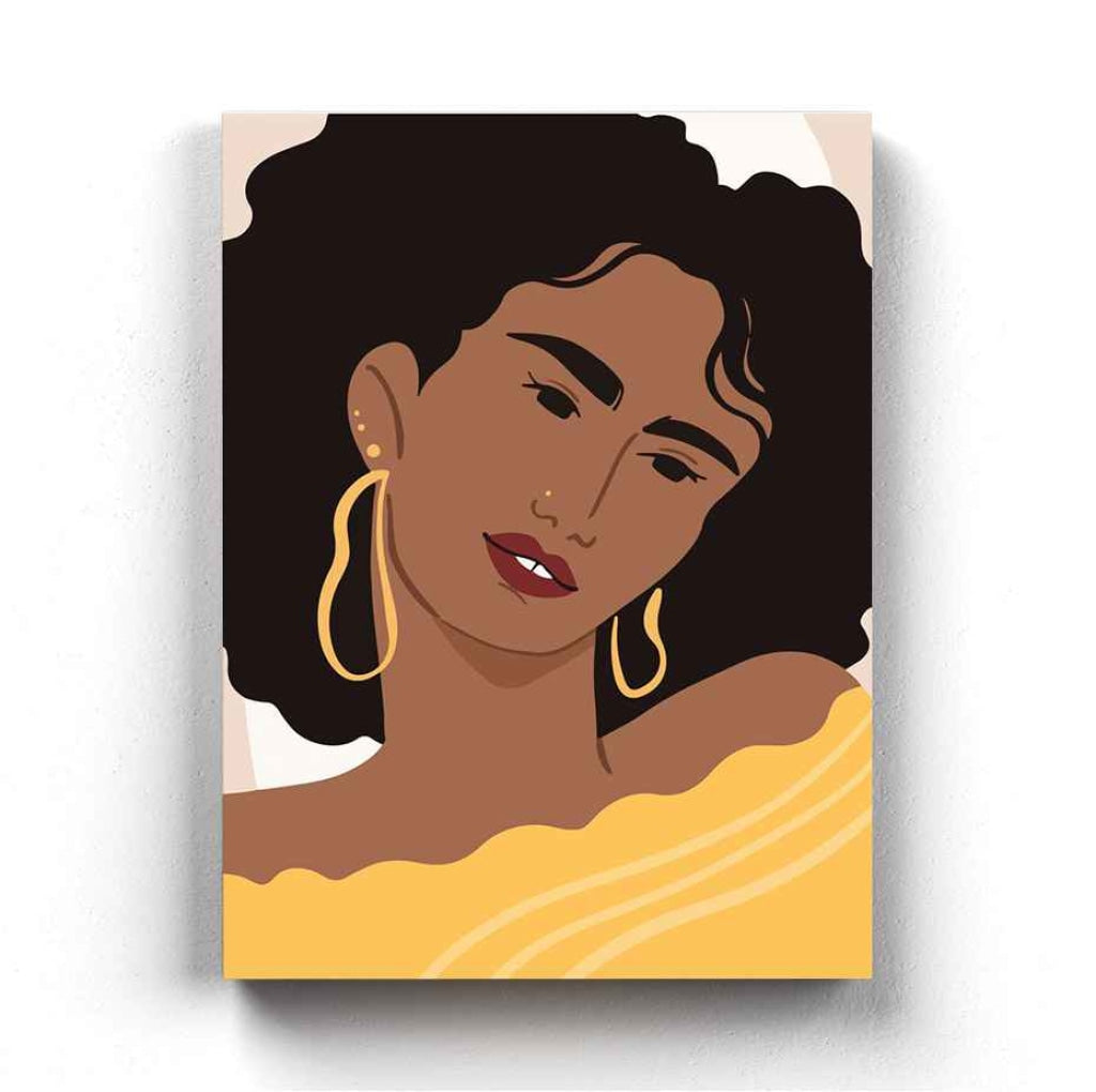 Messy Hair Women Portrait Art Frame For Wall Decor- Funkydecors Xs / Canvas Posters Prints & Visual