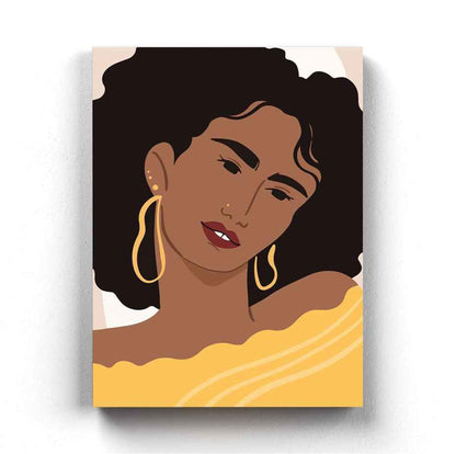 Messy Hair Women Portrait Art Frame For Wall Decor- Funkydecors Xs / Canvas Posters Prints & Visual