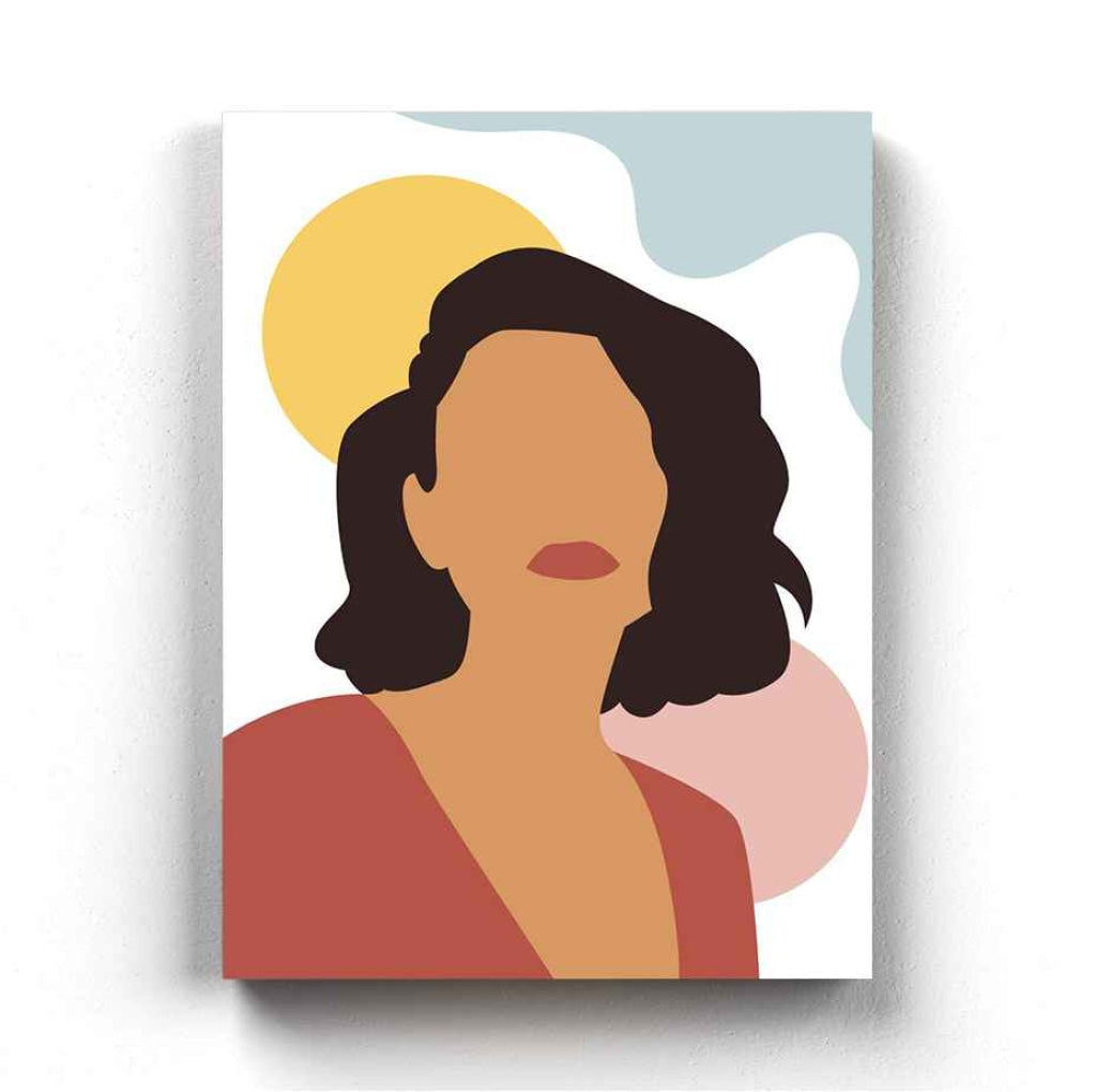 Messy Hair Women Portrait Art Frame For Wall Decor- Funkydecors Xs / Canvas Posters Prints & Visual
