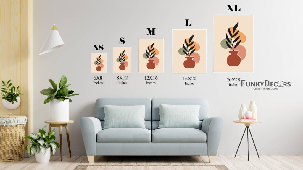Minimal 3 Panels Art Frame For Wall Decor- Funkydecors Posters Prints &amp; Visual Artwork