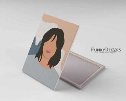 Minimal Design Women Portrait Art Frame For Wall Decor- Funkydecors Posters Prints & Visual Artwork