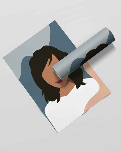 Minimal Design Women Portrait Art Frame For Wall Decor- Funkydecors Xs / Roll Posters Prints &