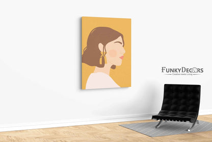 Minimal Women Portrait Art Frame For Wall Decor- Funkydecors Posters Prints & Visual Artwork