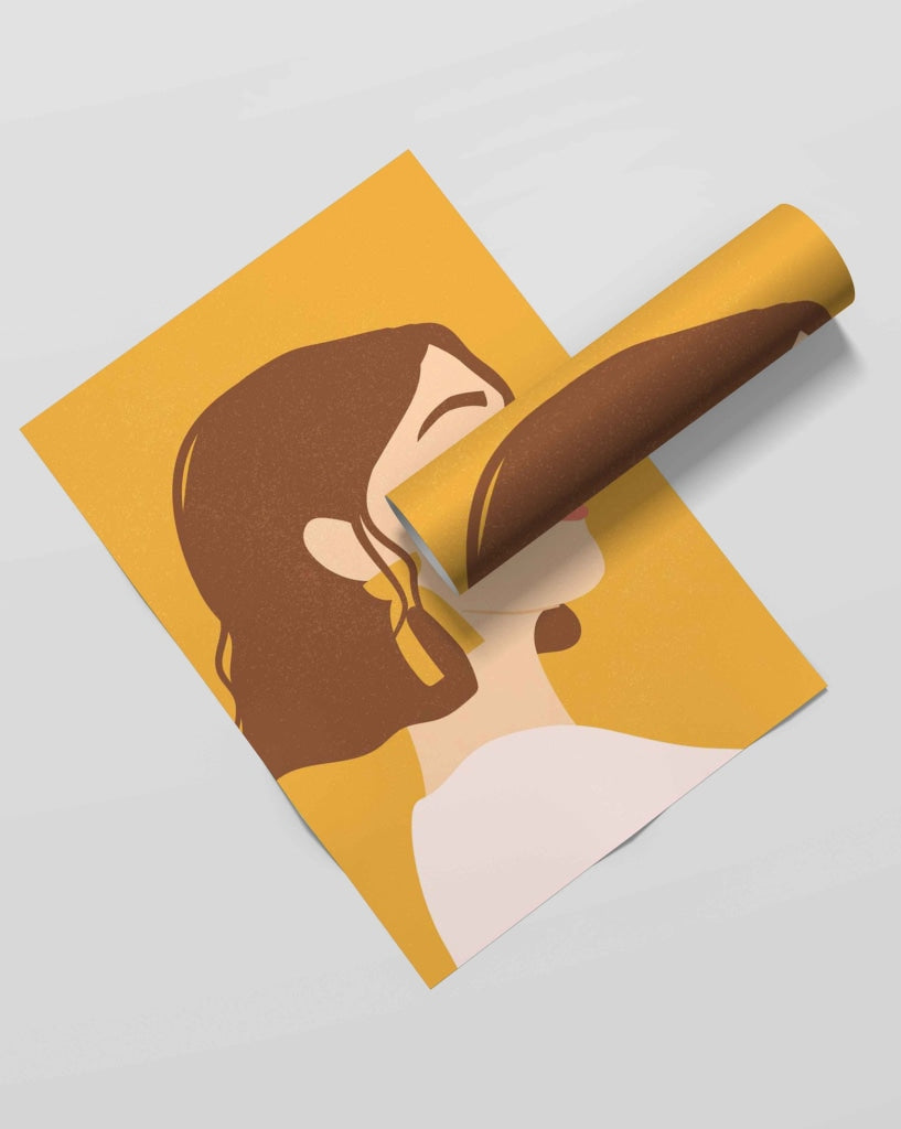 Minimal Women Portrait Art Frame For Wall Decor- Funkydecors Xs / Roll Posters Prints & Visual