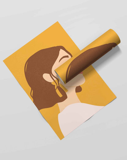 Minimal Women Portrait Art Frame For Wall Decor- Funkydecors Xs / Roll Posters Prints & Visual