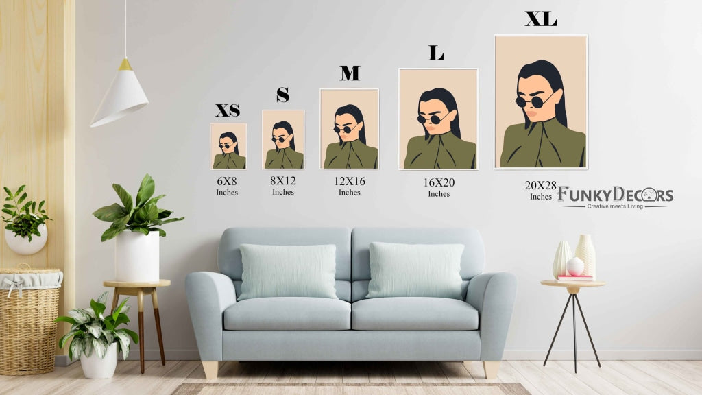 Minimalist Women Portrait Art Frame For Wall Decor- Funkydecors Posters Prints &amp; Visual Artwork