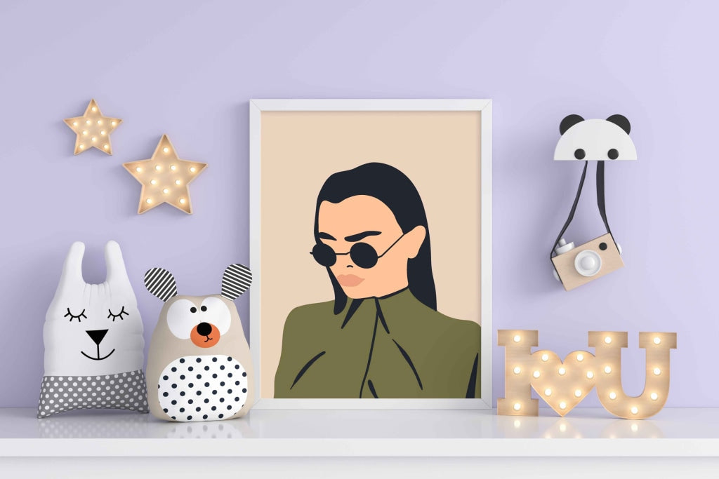 Minimalist Women Portrait Art Frame For Wall Decor- Funkydecors Xs / White Posters Prints & Visual