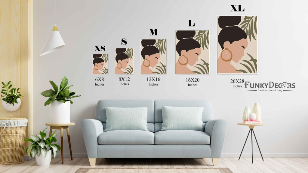 Modish Design Women Portrait Art Frame For Wall Decor- Funkydecors Posters Prints &amp; Visual Artwork