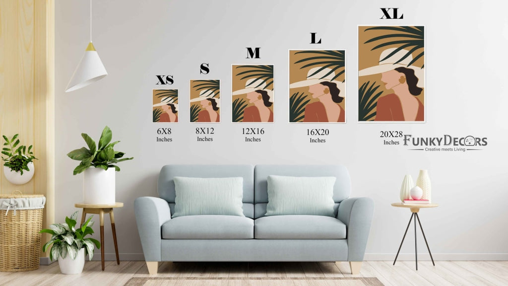 Modish Design Women Portrait Art Frame For Wall Decor- Funkydecors Posters Prints & Visual Artwork