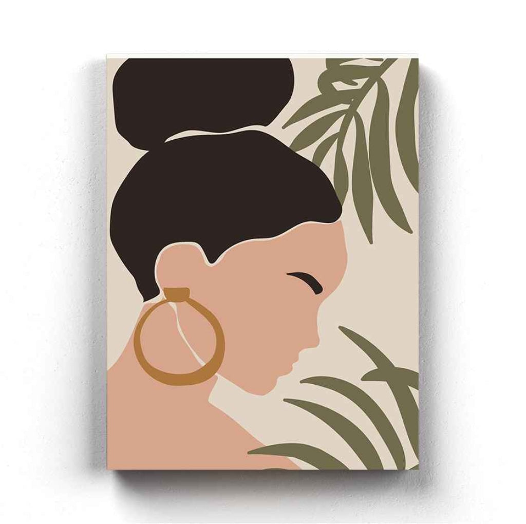 Modish Design Women Portrait Art Frame For Wall Decor- Funkydecors Xs / Canvas Posters Prints &amp;