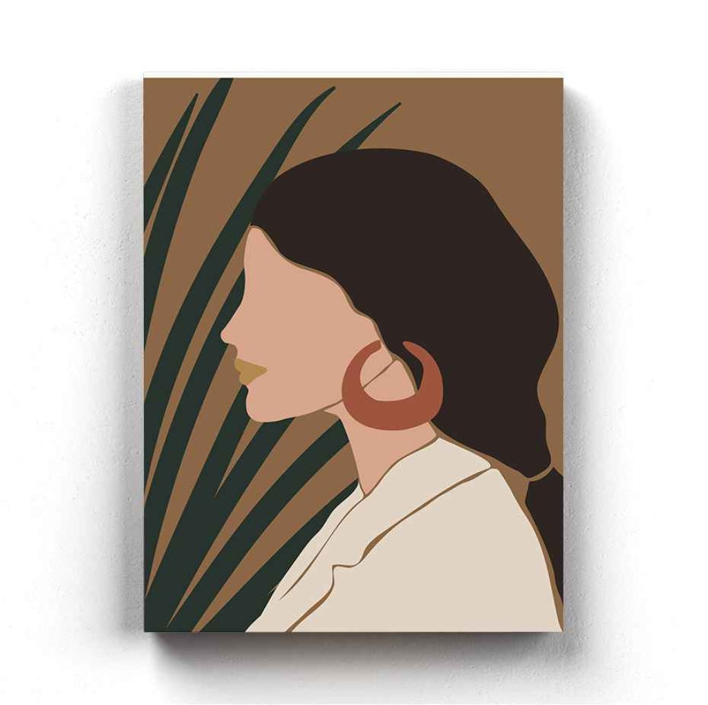 Modish Design Women Portrait Art Frame For Wall Decor- Funkydecors Xs / Canvas Posters Prints &
