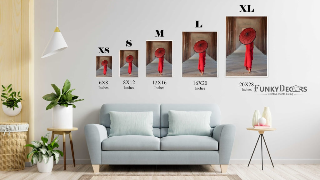 Monk - Spiritual Art Frame For Wall Decor- Funkydecors Posters Prints & Visual Artwork