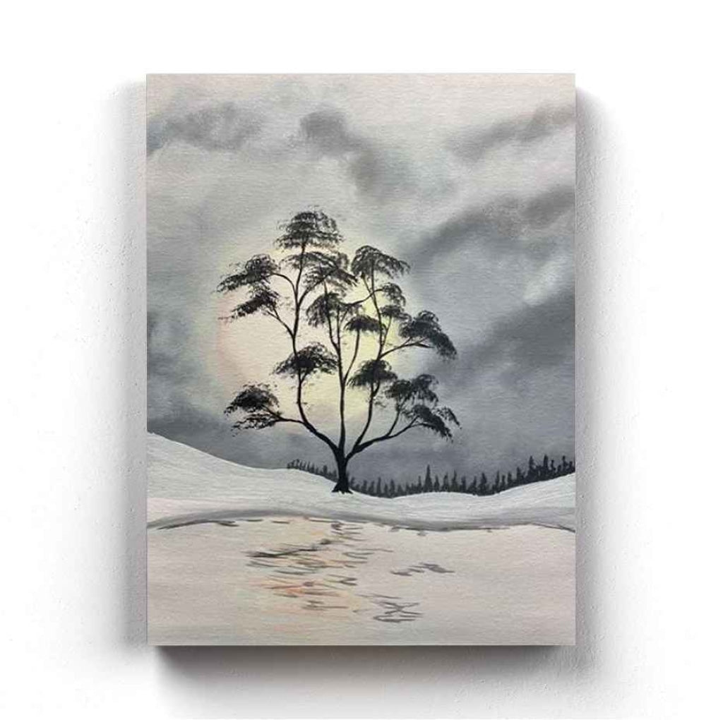 Moon Light Achromatic Art Frame For Wall Decor- Funkydecors Xs / Canvas Posters Prints & Visual