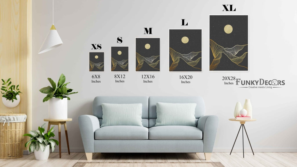 Moon Of Darkness - Minimal Art Frame For Wall Decor- Funkydecors Posters Prints & Visual Artwork