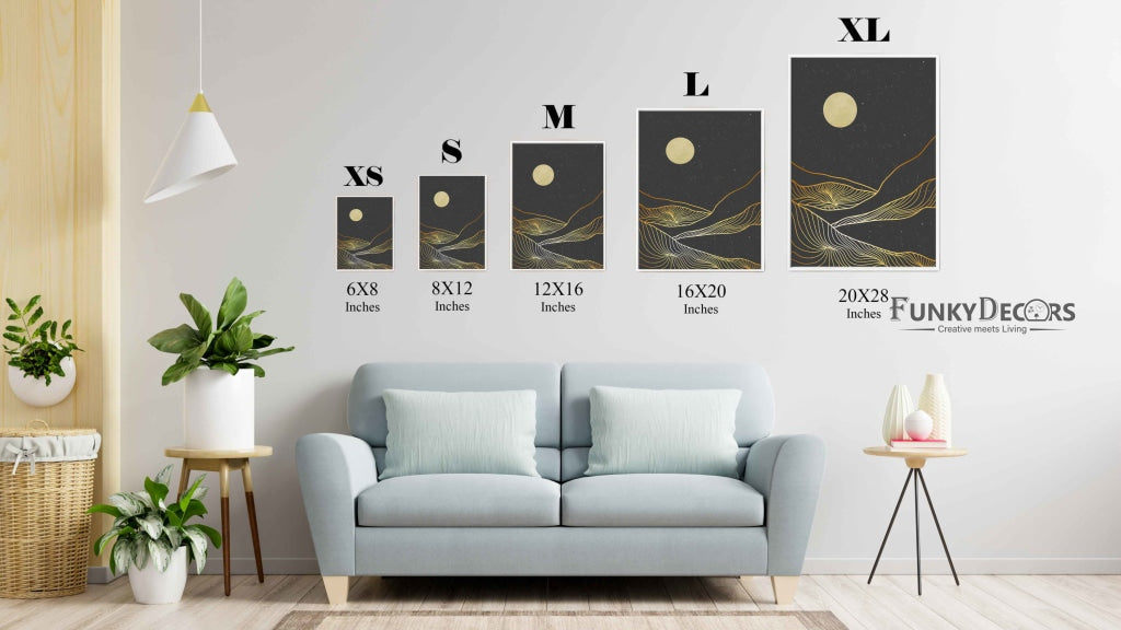 Moon Of Darkness - Minimal Art Frame For Wall Decor- Funkydecors Posters Prints &amp; Visual Artwork
