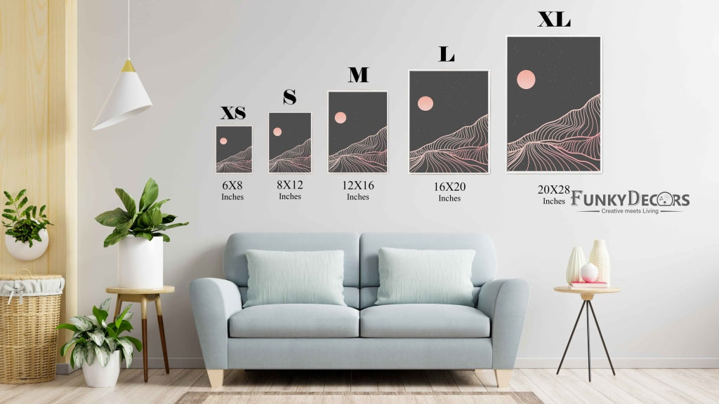Moon Of Darkness - Minimal Art Frame For Wall Decor- Funkydecors Posters Prints & Visual Artwork