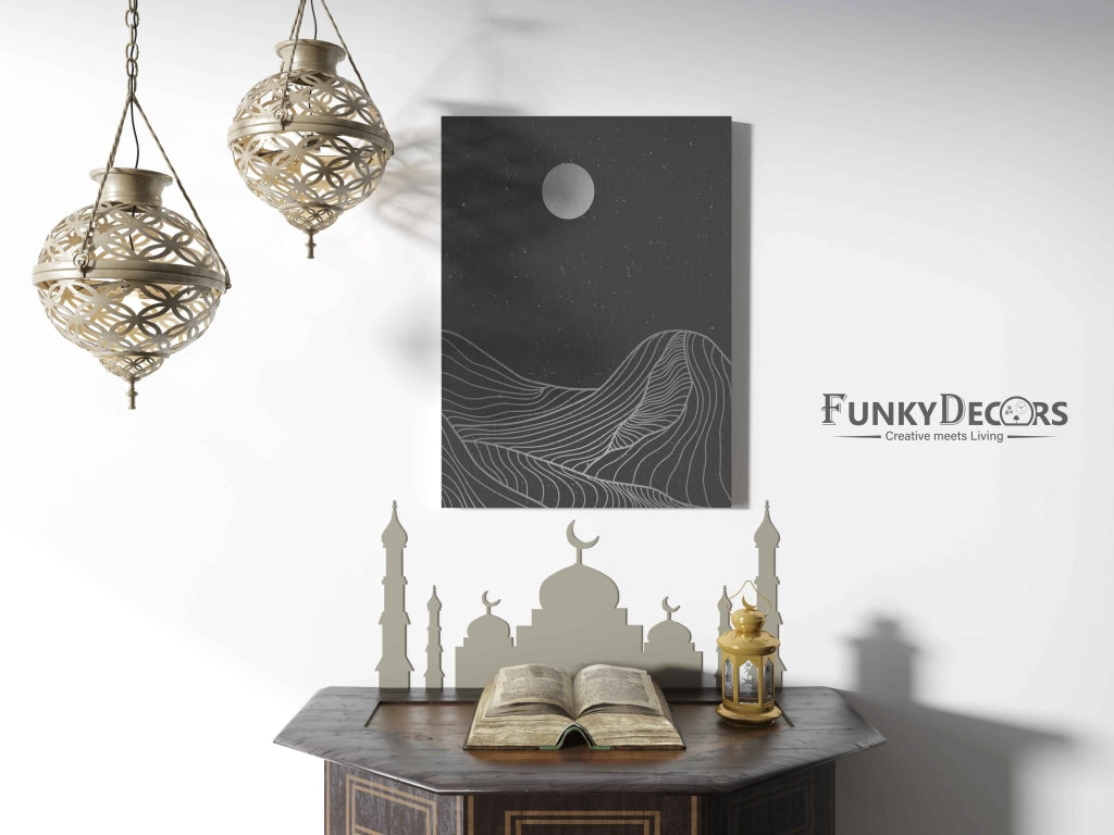 Moon Of Darkness - Minimal Art Frame For Wall Decor- Funkydecors Posters Prints &amp; Visual Artwork