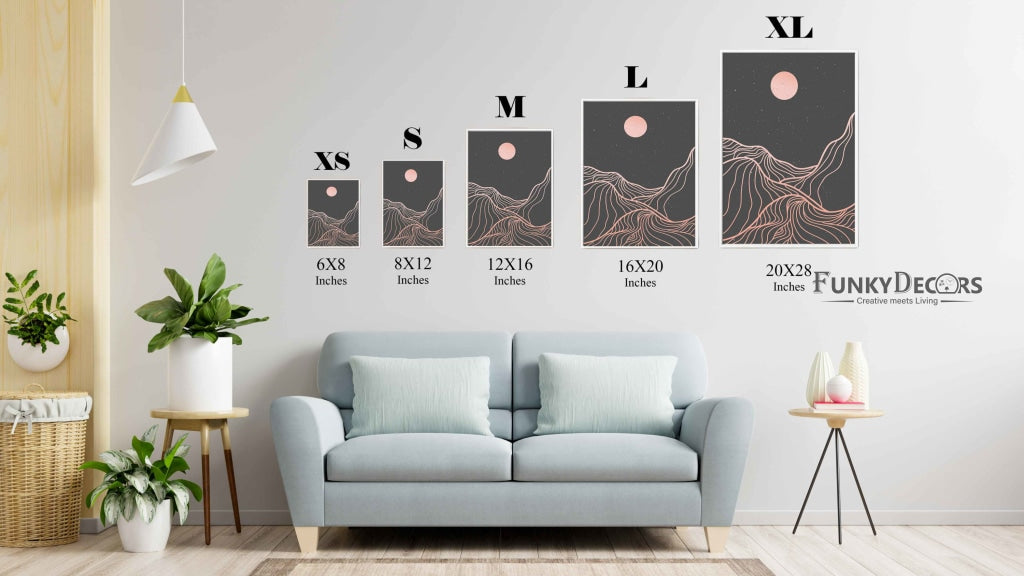 Moon Of Darkness - Minimal Art Frame For Wall Decor- Funkydecors Posters Prints &amp; Visual Artwork