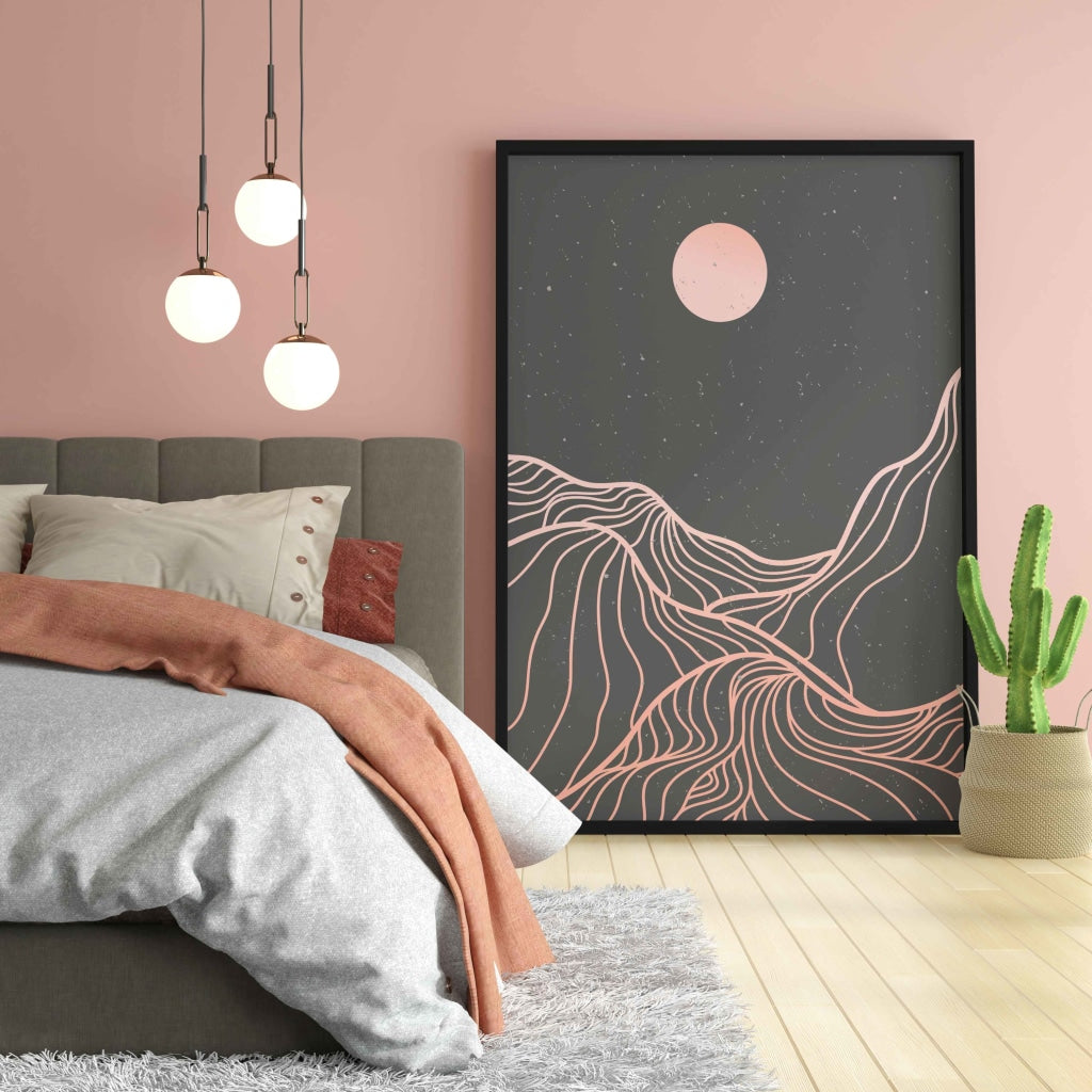Moon Of Darkness - Minimal Art Frame For Wall Decor- Funkydecors Xs / Black Posters Prints &amp; Visual