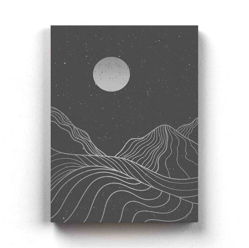 Moon Of Darkness - Minimal Art Frame For Wall Decor- Funkydecors Xs / Canvas Posters Prints &amp; Visual