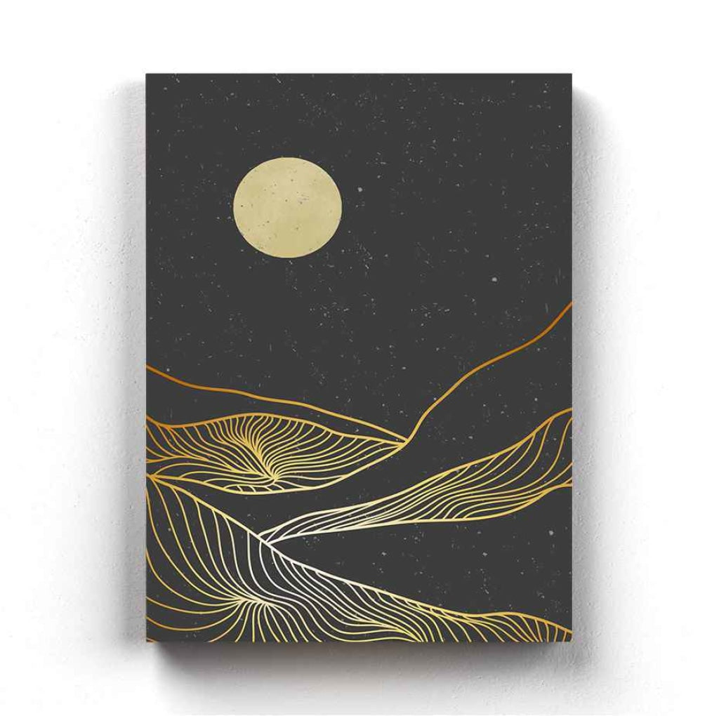 Moon Of Darkness - Minimal Art Frame For Wall Decor- Funkydecors Xs / Canvas Posters Prints &amp; Visual