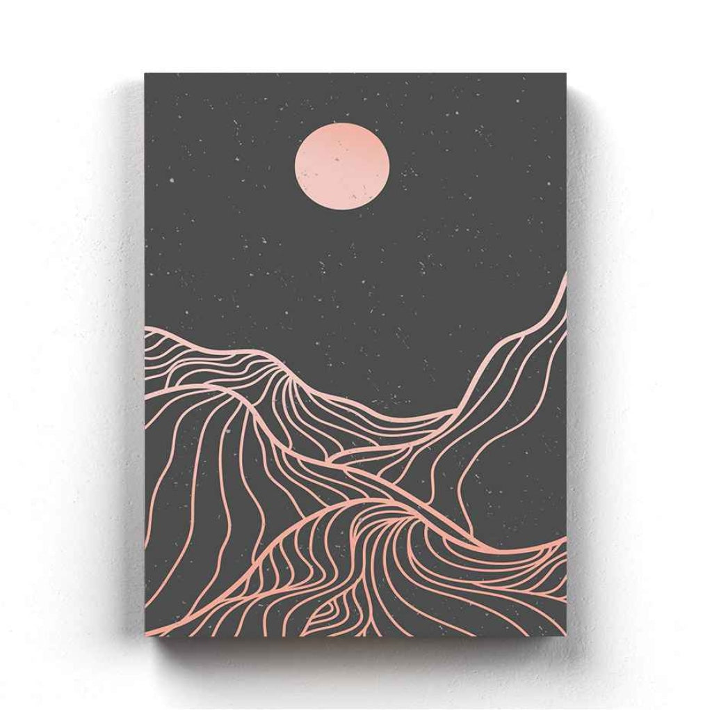 Moon Of Darkness - Minimal Art Frame For Wall Decor- Funkydecors Xs / Canvas Posters Prints &amp; Visual