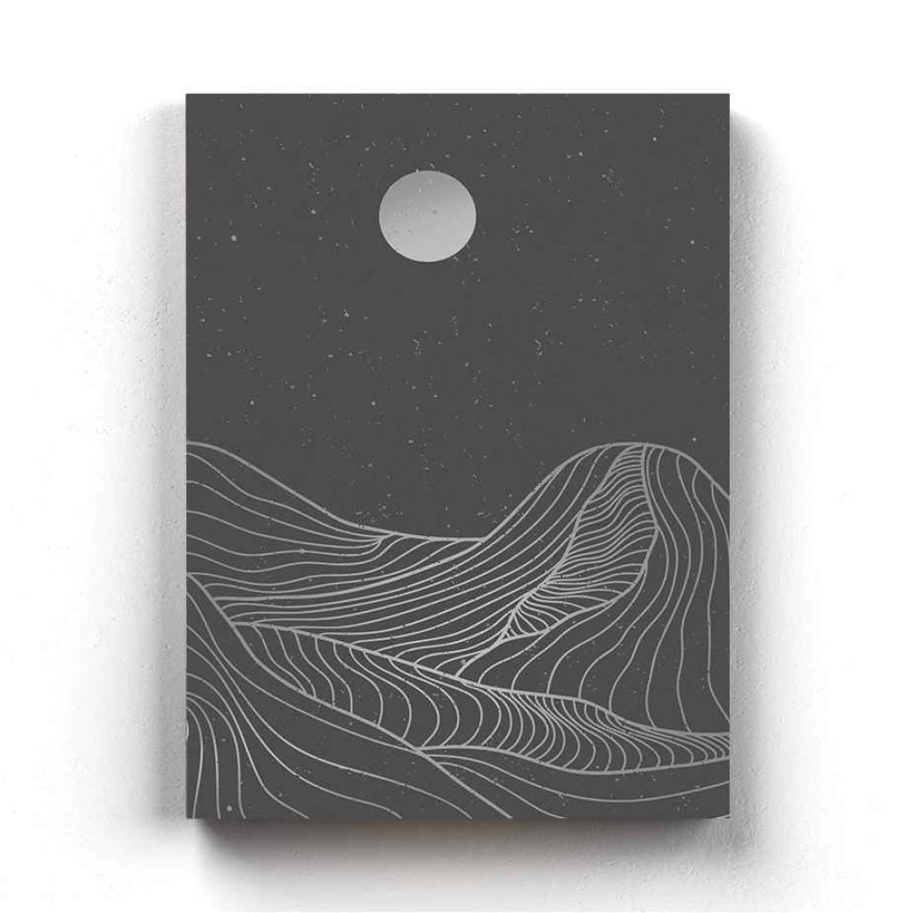Moon Of Darkness - Minimal Art Frame For Wall Decor- Funkydecors Xs / Canvas Posters Prints &amp; Visual