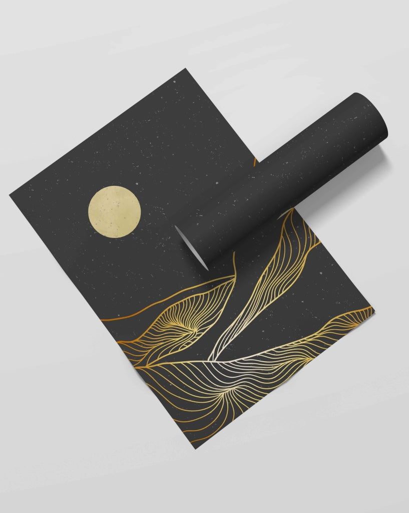 Moon Of Darkness - Minimal Art Frame For Wall Decor- Funkydecors Xs / Roll Posters Prints &amp; Visual