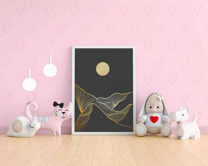 Moon Of Darkness - Minimal Art Frame For Wall Decor- Funkydecors Xs / White Posters Prints & Visual