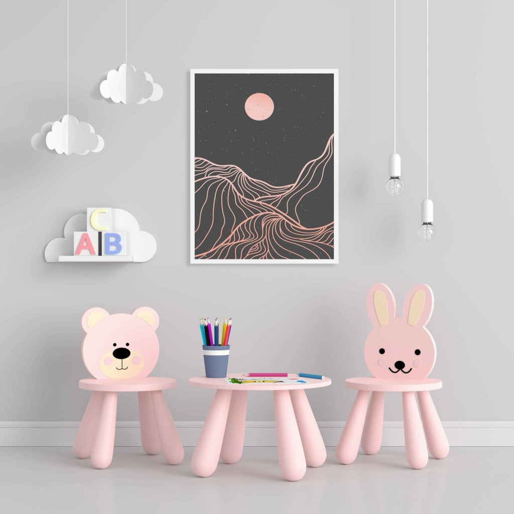 Moon Of Darkness - Minimal Art Frame For Wall Decor- Funkydecors Xs / White Posters Prints &amp; Visual