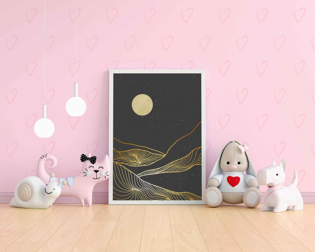 Moon Of Darkness - Minimal Art Frame For Wall Decor- Funkydecors Xs / White Posters Prints &amp; Visual