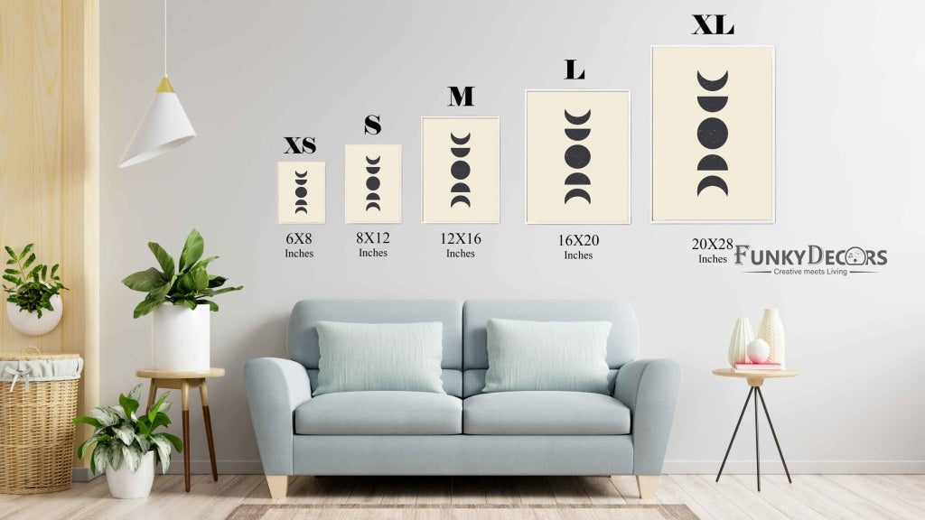 Moon Series - Minimal Art Frame For Wall Decor- Funkydecors Posters Prints &amp; Visual Artwork