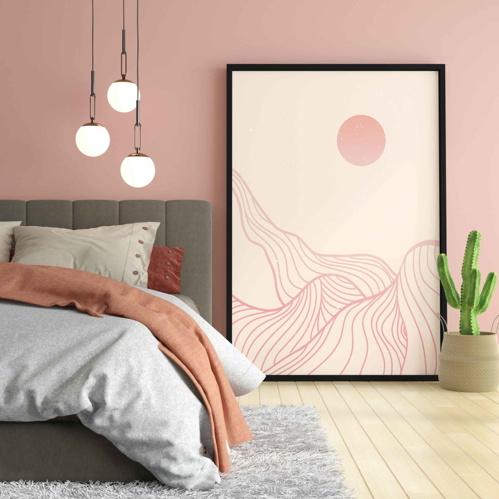Moon Series - Minimal Art Frame For Wall Decor- Funkydecors Xs / Black Posters Prints &amp; Visual