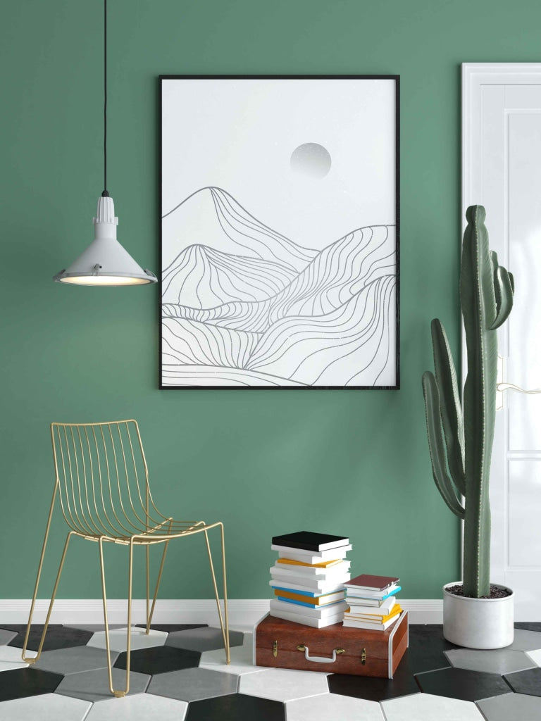 Moon Series - Minimal Art Frame For Wall Decor- Funkydecors Xs / Black Posters Prints &amp; Visual