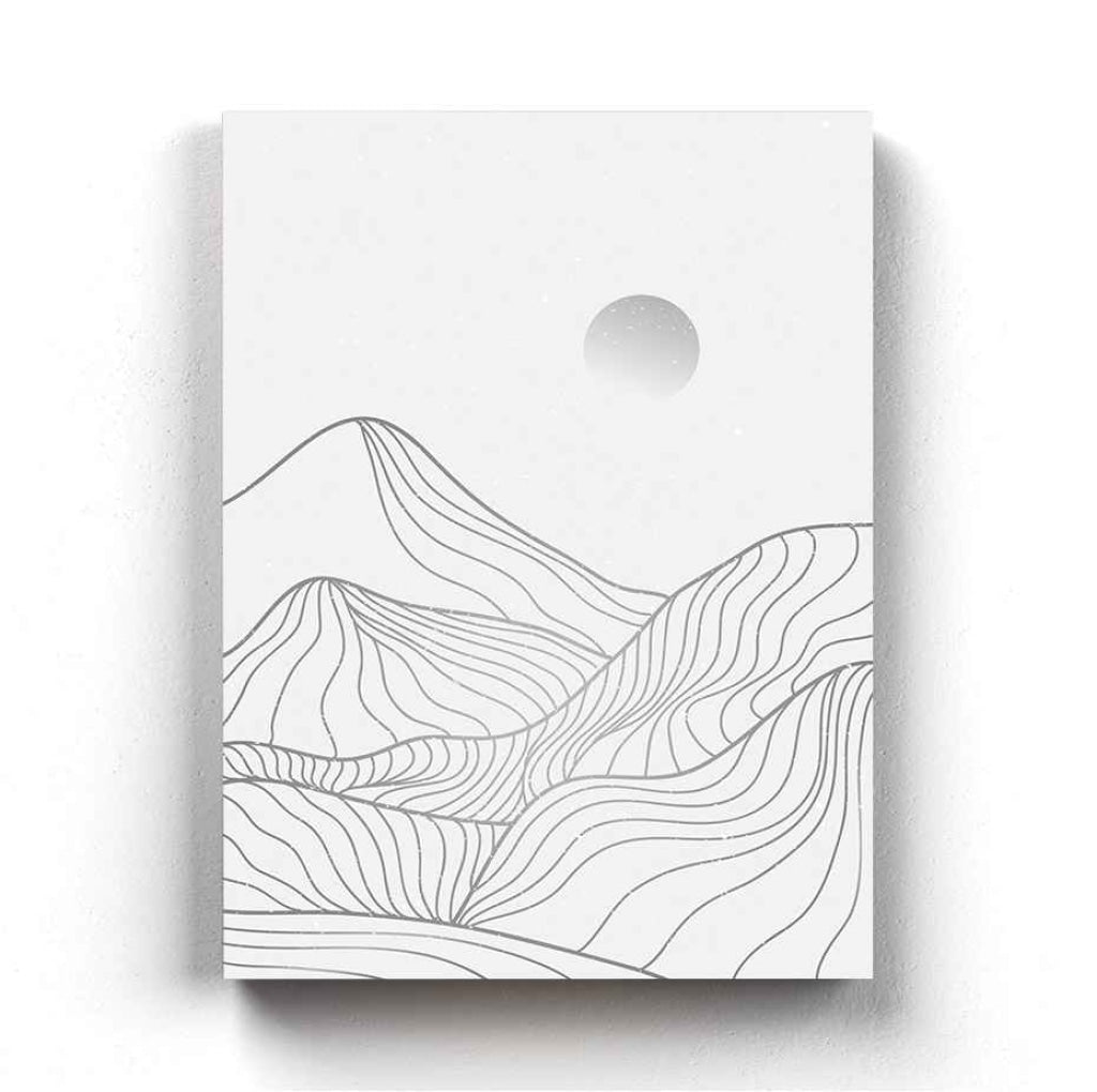 Moon Series - Minimal Art Frame For Wall Decor- Funkydecors Xs / Canvas Posters Prints & Visual