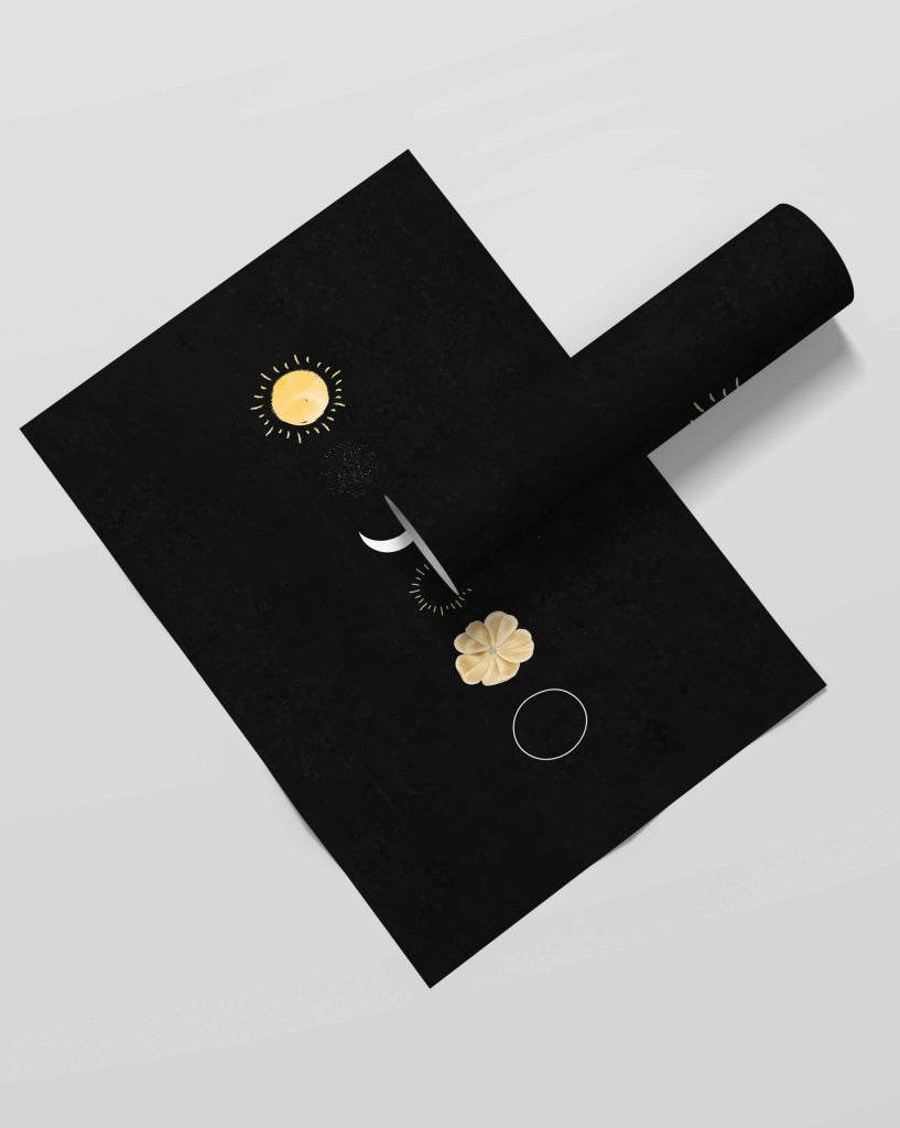 Moon Series - Minimal Art Frame For Wall Decor- Funkydecors Xs / Roll Posters Prints &amp; Visual