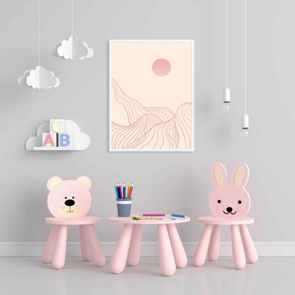 Moon Series - Minimal Art Frame For Wall Decor- Funkydecors Xs / White Posters Prints & Visual