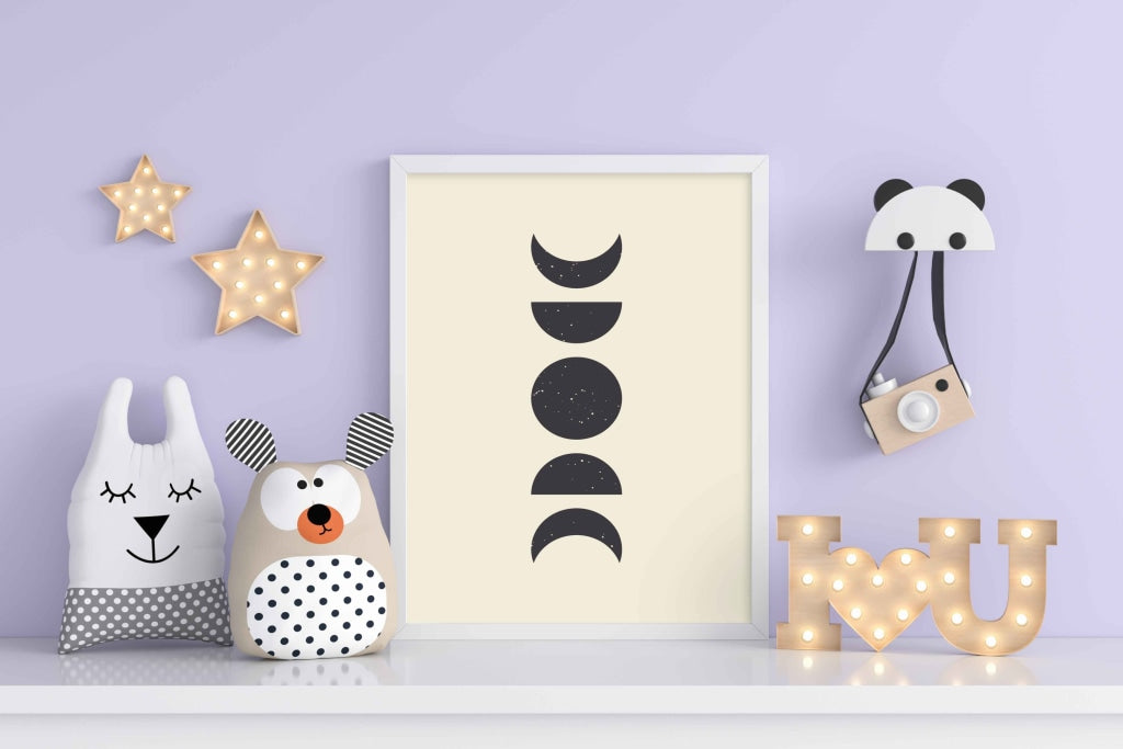 Moon Series - Minimal Art Frame For Wall Decor- Funkydecors Xs / White Posters Prints &amp; Visual