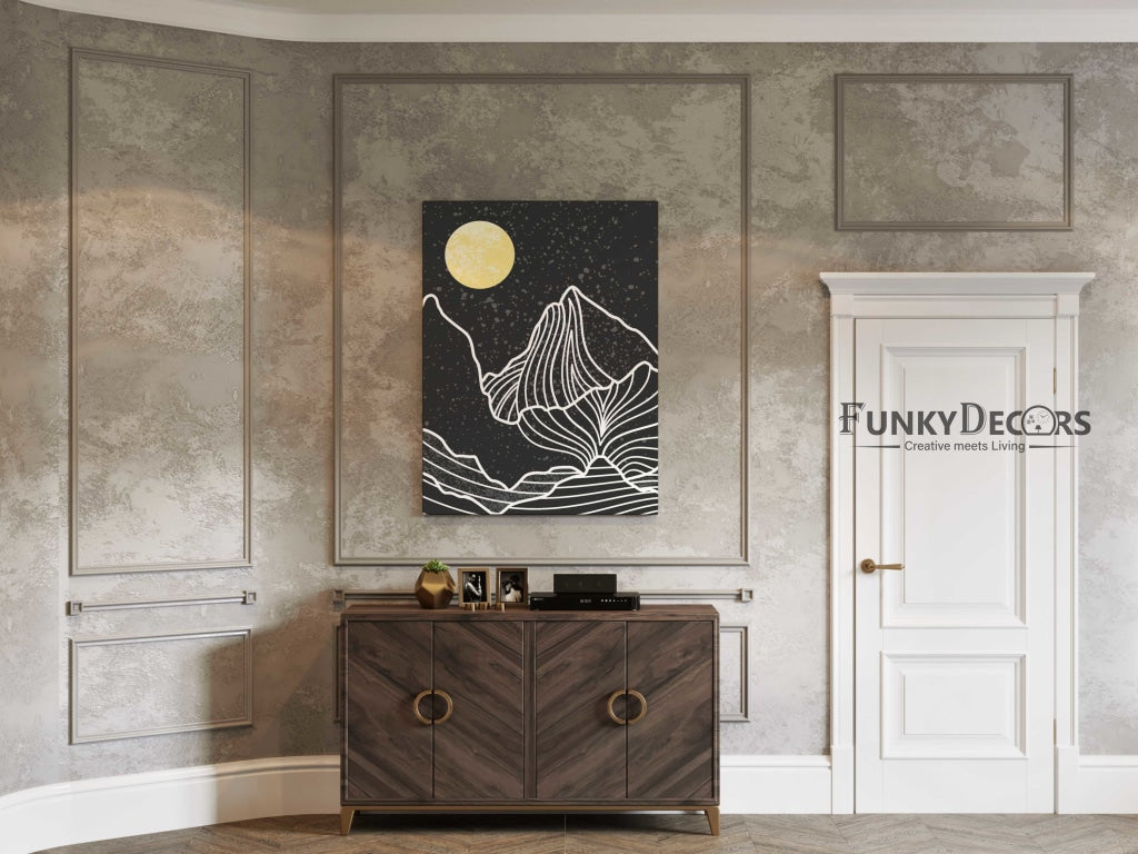 Moonlight Achromatic Art Frame For Wall Decor- Funkydecors Posters Prints &amp; Visual Artwork